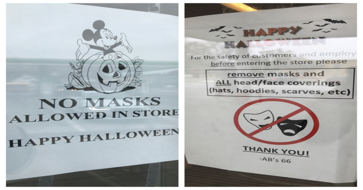 Gas stations request customers remove masks